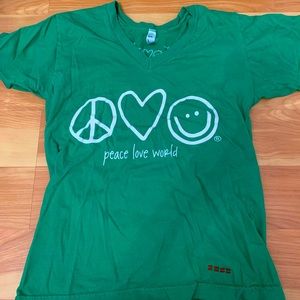 green peace love world shirt, lightly used!